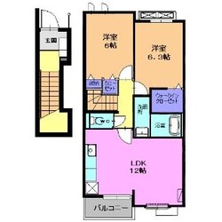 奥田駅 徒歩13分 2階の物件間取画像